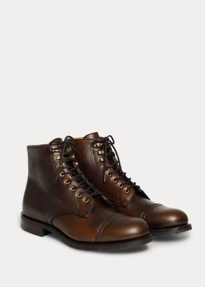 Men's Ralph Lauren Livingstone Leather Boots | 690783CMH